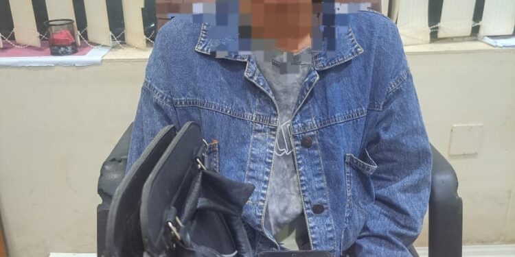Salah satu pengedar yang ditangkap Polisi di Ambon