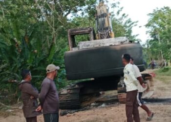 Dua Alat Berat Milik PT SIM Terbakar pada Pagi Dini Hari