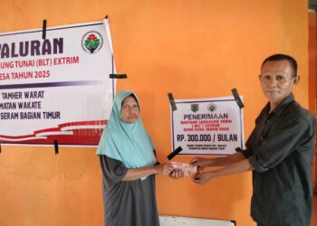 Pemerintah Negeri Tamher Warat Salurkan BLT dan Insentif  Biang Desa