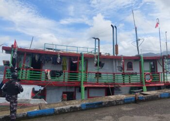 penampakan kapal yang ditahan Koderal IX Ambon, Rabu (17/9/2025)