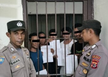Polsek Huamual Tangkap Lima Pelaku Kasus Penganiayaan di Desa Luhu