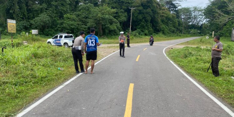 Lokasi kejadian kecelakaan lalu lintas.
