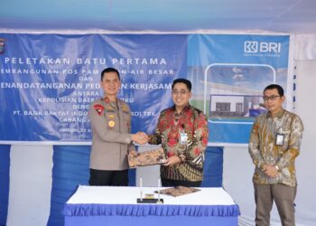 BRI Ambon dan Polda Maluku Bangun Pos PAM STAIN Air Besar, Perkuat Sinergi Keamanan