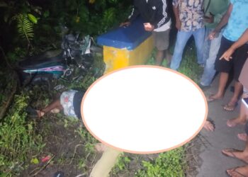 Kecelakaan di Jalan Belakang Wamar Dobo, Dua Pengendara Motor Tak Sadarkan Diri
